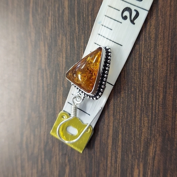 BALTIC Amber Stamped Sterling Silver Necklace Set - Picture 10 of 12